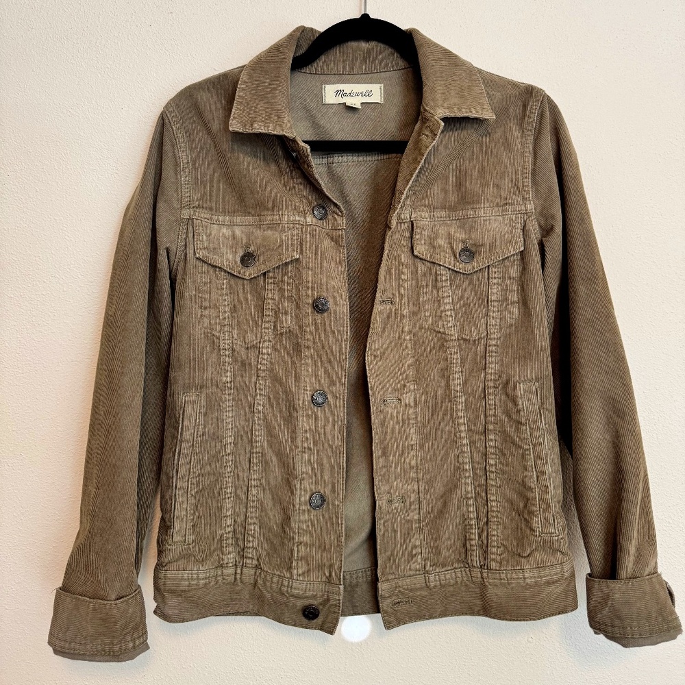Madewell: corduroy jean jacket XS